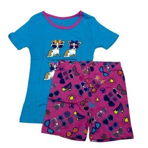 The Children Place Girls Blue & Pink Pajama Set W/ Chihuahua Graphic Sz 6 - New